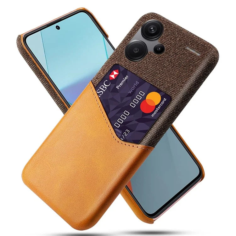 For Xiaomi Redmi Note 13 Pro+ 5G Case Cloth+PU Leather+PC Card Holder Phone Cover