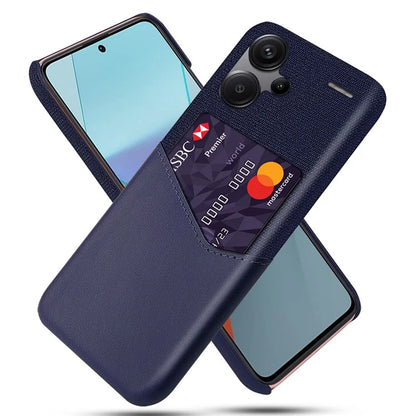 For Xiaomi Redmi Note 13 Pro+ 5G Case Cloth+PU Leather+PC Card Holder Phone Cover