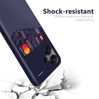 For Xiaomi Redmi Note 13 Pro+ 5G Case Cloth+PU Leather+PC Card Holder Phone Cover