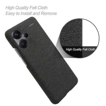 For Xiaomi Redmi Note 13 Pro+ 5G Slim-fit Case Smartphone Cover Shockproof Cloth+PC Phone Shell