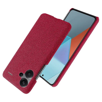 For Xiaomi Redmi Note 13 Pro+ 5G Slim-fit Case Smartphone Cover Shockproof Cloth+PC Phone Shell