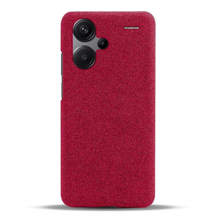 For Xiaomi Redmi Note 13 Pro+ 5G Slim-fit Case Smartphone Cover Shockproof Cloth+PC Phone Shell