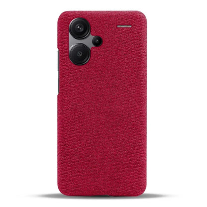 For Xiaomi Redmi Note 13 Pro+ 5G Slim-fit Case Smartphone Cover Shockproof Cloth+PC Phone Shell