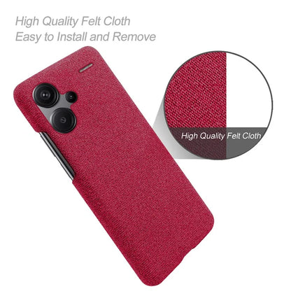 For Xiaomi Redmi Note 13 Pro+ 5G Slim-fit Case Smartphone Cover Shockproof Cloth+PC Phone Shell
