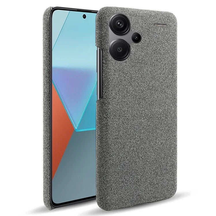 For Xiaomi Redmi Note 13 Pro+ 5G Slim-fit Case Smartphone Cover Shockproof Cloth+PC Phone Shell