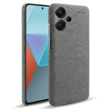 For Xiaomi Redmi Note 13 Pro+ 5G Slim-fit Case Smartphone Cover Shockproof Cloth+PC Phone Shell