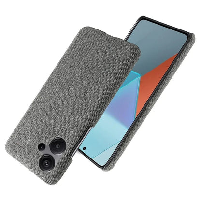 For Xiaomi Redmi Note 13 Pro+ 5G Slim-fit Case Smartphone Cover Shockproof Cloth+PC Phone Shell