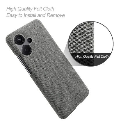 For Xiaomi Redmi Note 13 Pro+ 5G Slim-fit Case Smartphone Cover Shockproof Cloth+PC Phone Shell