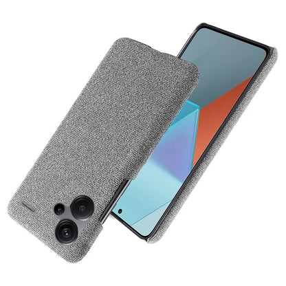 For Xiaomi Redmi Note 13 Pro+ 5G Slim-fit Case Smartphone Cover Shockproof Cloth+PC Phone Shell