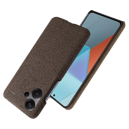For Xiaomi Redmi Note 13 Pro+ 5G Slim-fit Case Smartphone Cover Shockproof Cloth+PC Phone Shell
