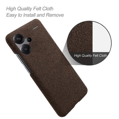 For Xiaomi Redmi Note 13 Pro+ 5G Slim-fit Case Smartphone Cover Shockproof Cloth+PC Phone Shell