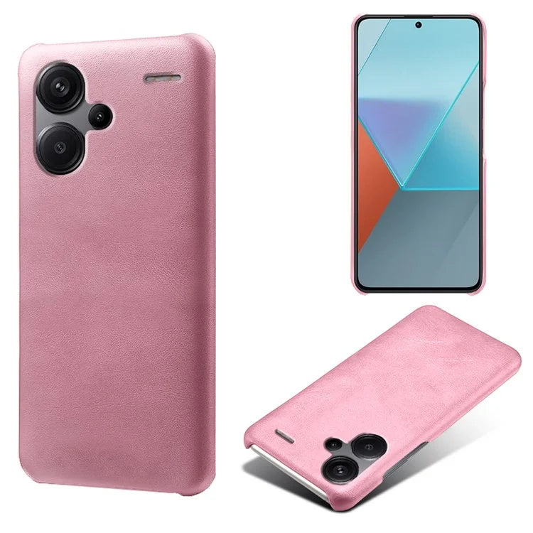 For Xiaomi Redmi Note 13 Pro+ 5G Case Calf Texture PC Cover Anti-Scratch Phone Shell
