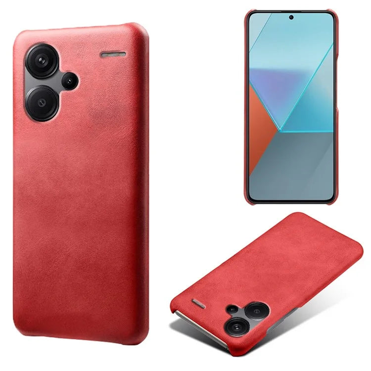 For Xiaomi Redmi Note 13 Pro+ 5G Case Calf Texture PC Cover Anti-Scratch Phone Shell