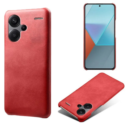 For Xiaomi Redmi Note 13 Pro+ 5G Case Calf Texture PC Cover Anti-Scratch Phone Shell