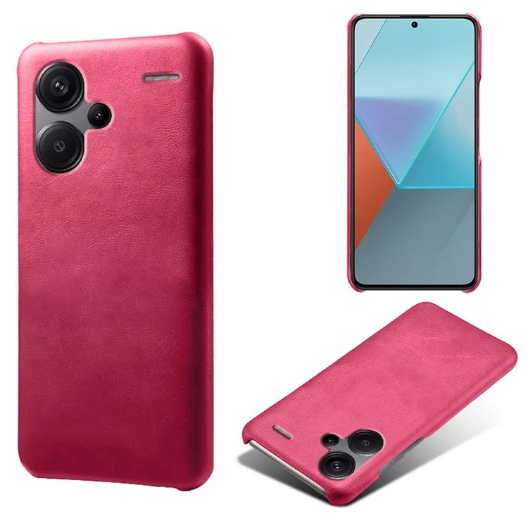 For Xiaomi Redmi Note 13 Pro+ 5G Case Calf Texture PC Cover Anti-Scratch Phone Shell