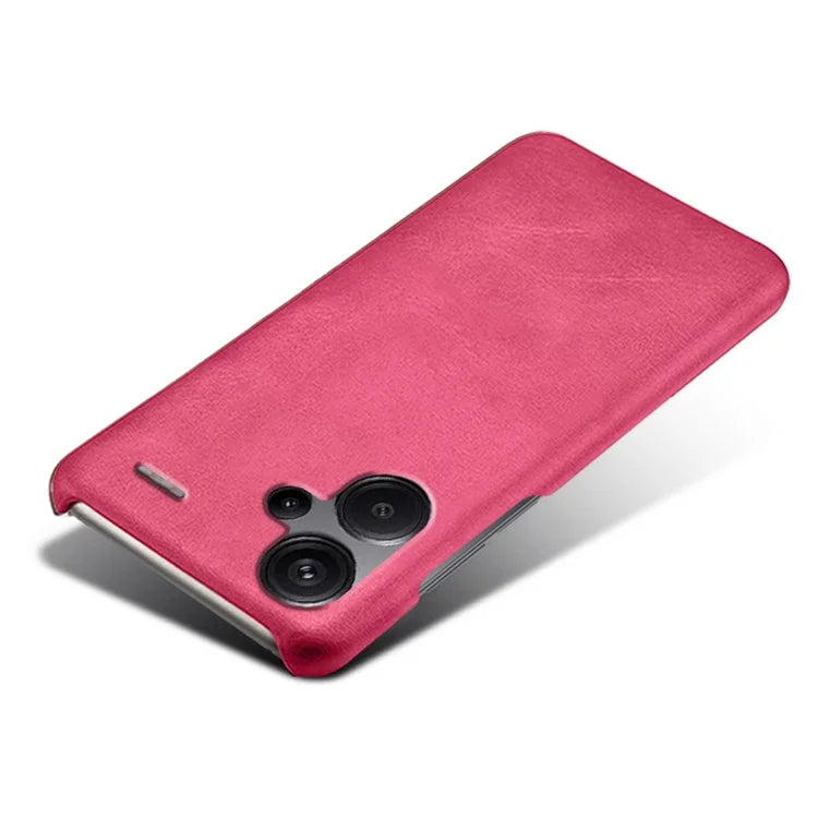 For Xiaomi Redmi Note 13 Pro+ 5G Case Calf Texture PC Cover Anti-Scratch Phone Shell