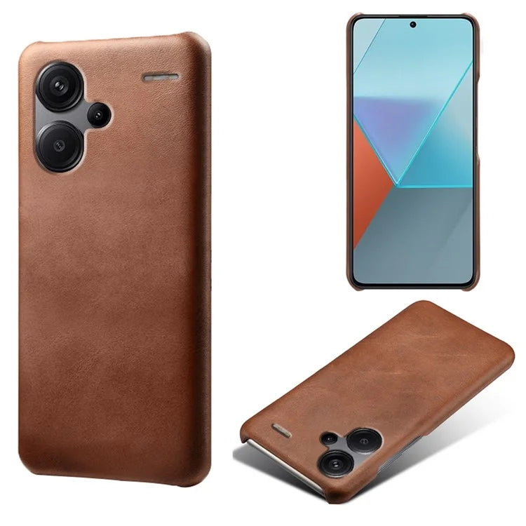 For Xiaomi Redmi Note 13 Pro+ 5G Case Calf Texture PC Cover Anti-Scratch Phone Shell
