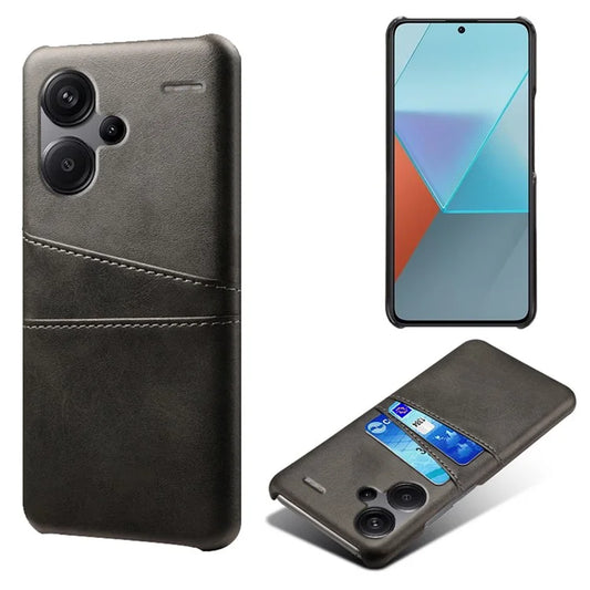 For Xiaomi Redmi Note 13 Pro+ 5G Case Dual Card Slots PU+PC Slim Phone Cover
