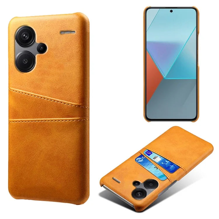 For Xiaomi Redmi Note 13 Pro+ 5G Case Dual Card Slots PU+PC Slim Phone Cover