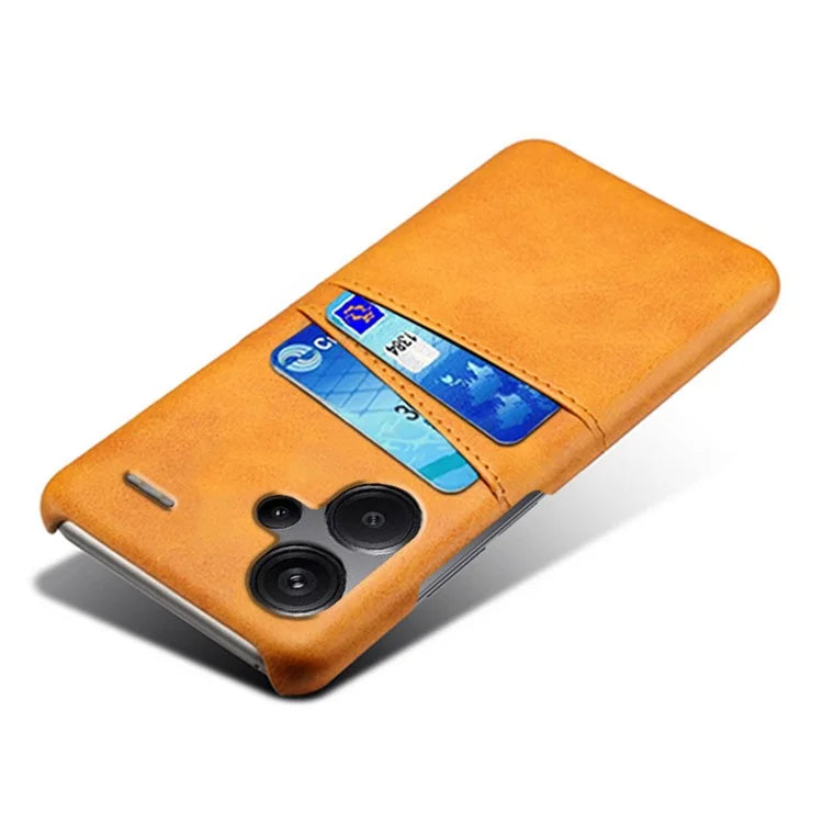 For Xiaomi Redmi Note 13 Pro+ 5G Case Dual Card Slots PU+PC Slim Phone Cover