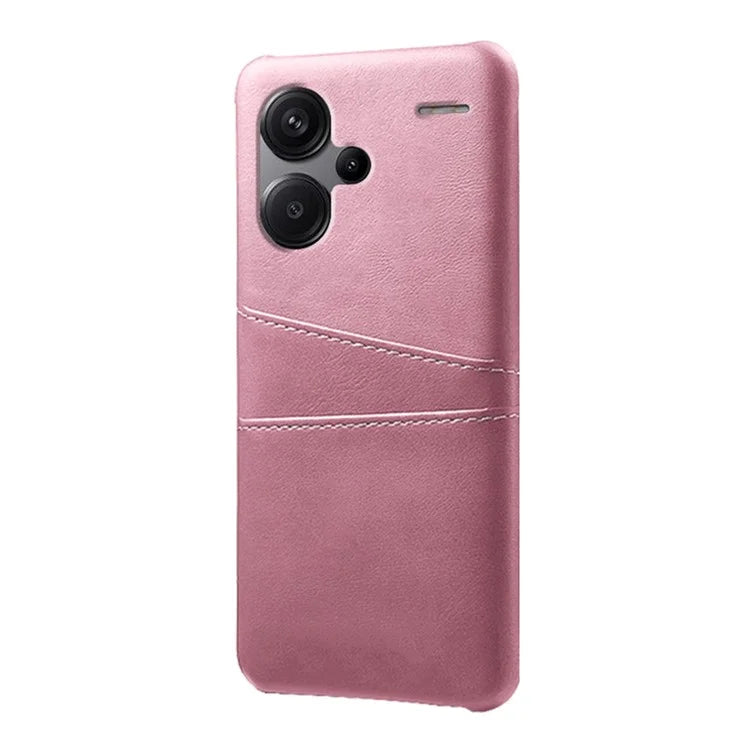 For Xiaomi Redmi Note 13 Pro+ 5G Case Dual Card Slots PU+PC Slim Phone Cover