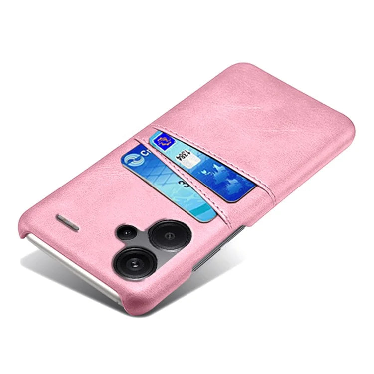 For Xiaomi Redmi Note 13 Pro+ 5G Case Dual Card Slots PU+PC Slim Phone Cover