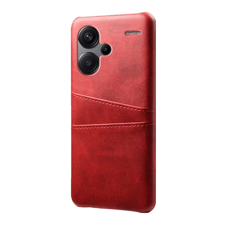 For Xiaomi Redmi Note 13 Pro+ 5G Case Dual Card Slots PU+PC Slim Phone Cover
