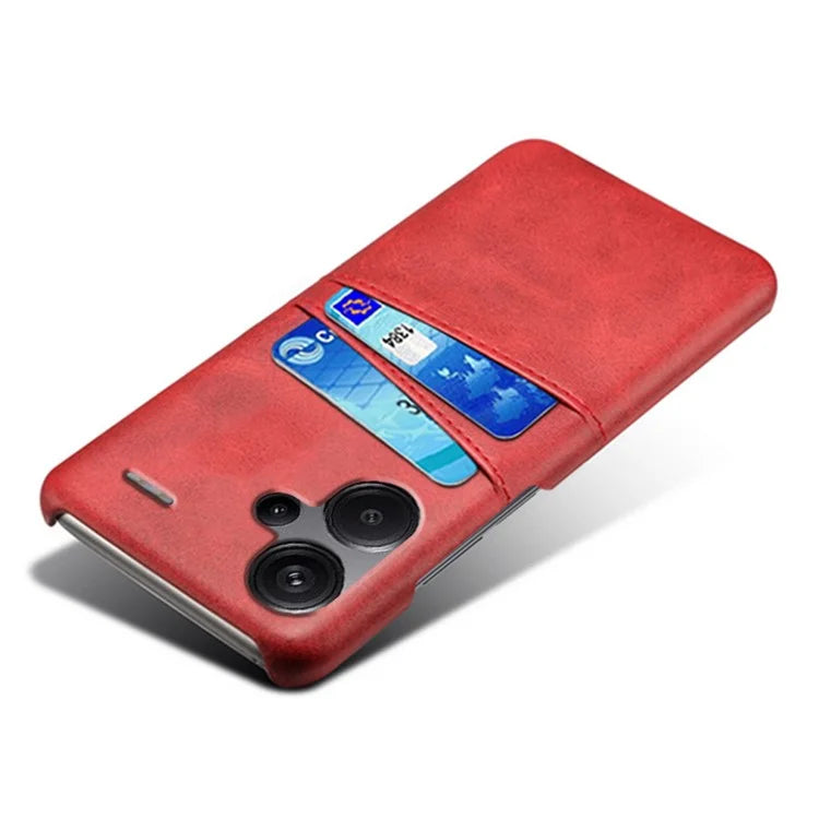 For Xiaomi Redmi Note 13 Pro+ 5G Case Dual Card Slots PU+PC Slim Phone Cover