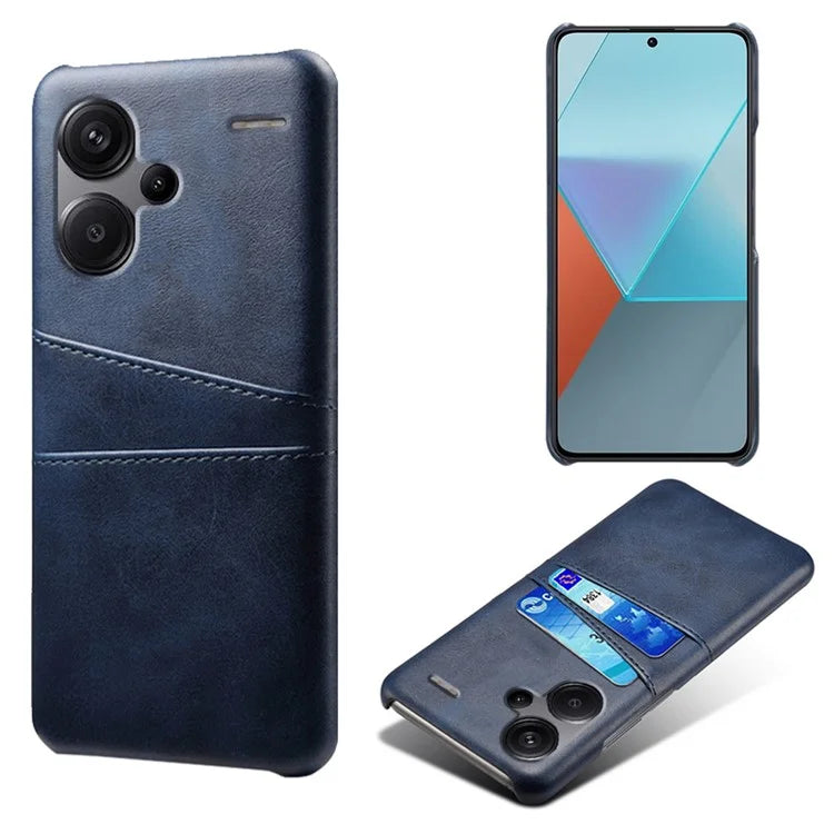 For Xiaomi Redmi Note 13 Pro+ 5G Case Dual Card Slots PU+PC Slim Phone Cover