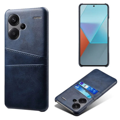 For Xiaomi Redmi Note 13 Pro+ 5G Case Dual Card Slots PU+PC Slim Phone Cover