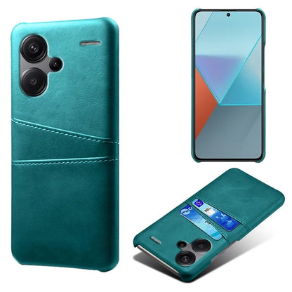 For Xiaomi Redmi Note 13 Pro+ 5G Case Dual Card Slots PU+PC Slim Phone Cover
