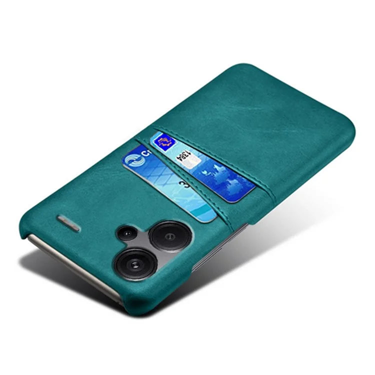 For Xiaomi Redmi Note 13 Pro+ 5G Case Dual Card Slots PU+PC Slim Phone Cover