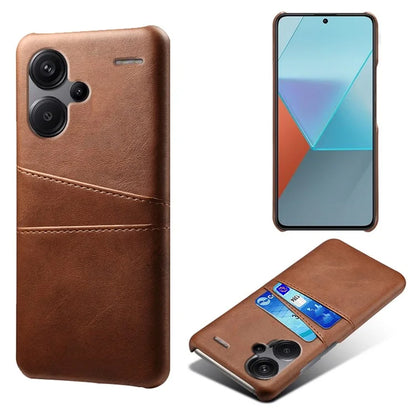 For Xiaomi Redmi Note 13 Pro+ 5G Case Dual Card Slots PU+PC Slim Phone Cover
