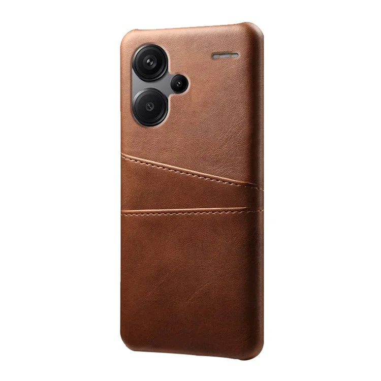 For Xiaomi Redmi Note 13 Pro+ 5G Case Dual Card Slots PU+PC Slim Phone Cover