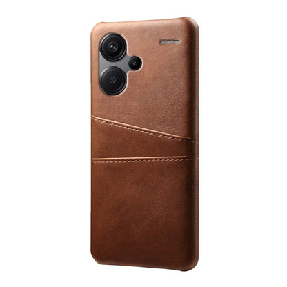 For Xiaomi Redmi Note 13 Pro+ 5G Case Dual Card Slots PU+PC Slim Phone Cover