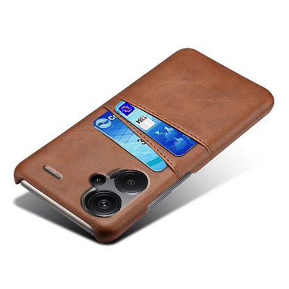 For Xiaomi Redmi Note 13 Pro+ 5G Case Dual Card Slots PU+PC Slim Phone Cover