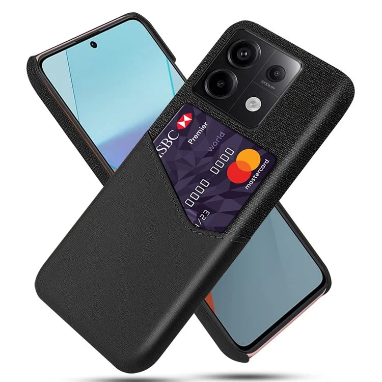 For Xiaomi Redmi Note 13 Pro 5G / Poco X6 5G Case Cloth+PU Leather+PC Phone Protective Cover with Card Slot