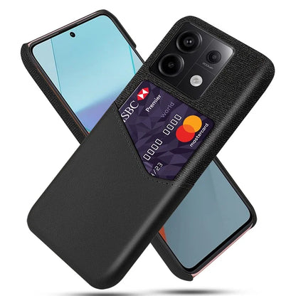 For Xiaomi Redmi Note 13 Pro 5G / Poco X6 5G Case Cloth+PU Leather+PC Phone Protective Cover with Card Slot