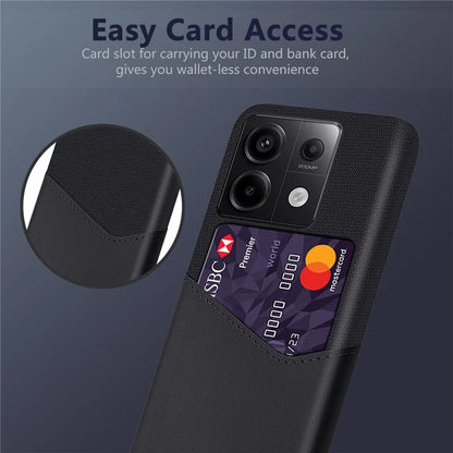 For Xiaomi Redmi Note 13 Pro 5G / Poco X6 5G Case Cloth+PU Leather+PC Phone Protective Cover with Card Slot