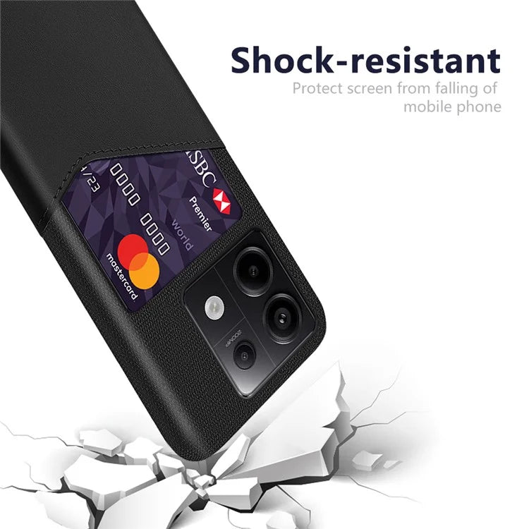 For Xiaomi Redmi Note 13 Pro 5G / Poco X6 5G Case Cloth+PU Leather+PC Phone Protective Cover with Card Slot