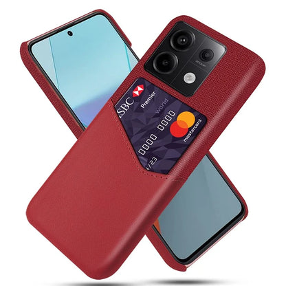 For Xiaomi Redmi Note 13 Pro 5G / Poco X6 5G Case Cloth+PU Leather+PC Phone Protective Cover with Card Slot