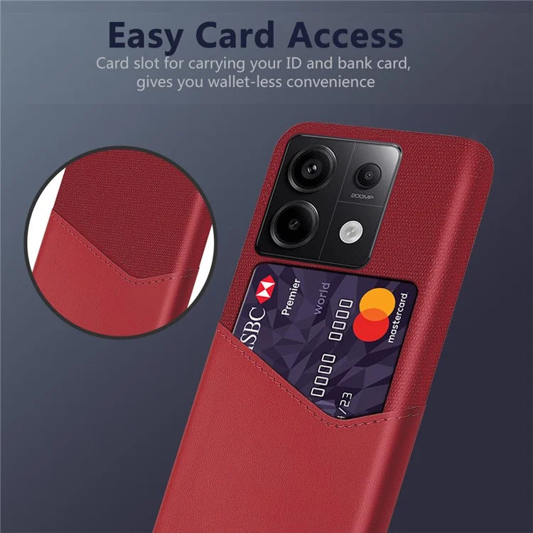 For Xiaomi Redmi Note 13 Pro 5G / Poco X6 5G Case Cloth+PU Leather+PC Phone Protective Cover with Card Slot