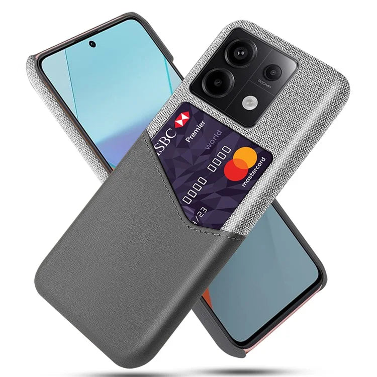 For Xiaomi Redmi Note 13 Pro 5G / Poco X6 5G Case Cloth+PU Leather+PC Phone Protective Cover with Card Slot