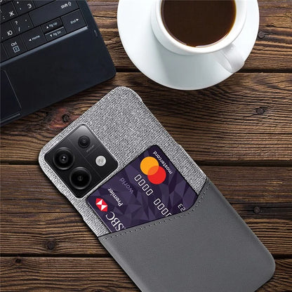 For Xiaomi Redmi Note 13 Pro 5G / Poco X6 5G Case Cloth+PU Leather+PC Phone Protective Cover with Card Slot