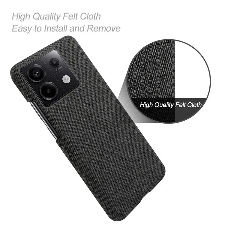 For Xiaomi Redmi Note 13 Pro 5G / Poco X6 5G Case Shockproof Phone Cover Cloth+PC Mobile Phone Shell