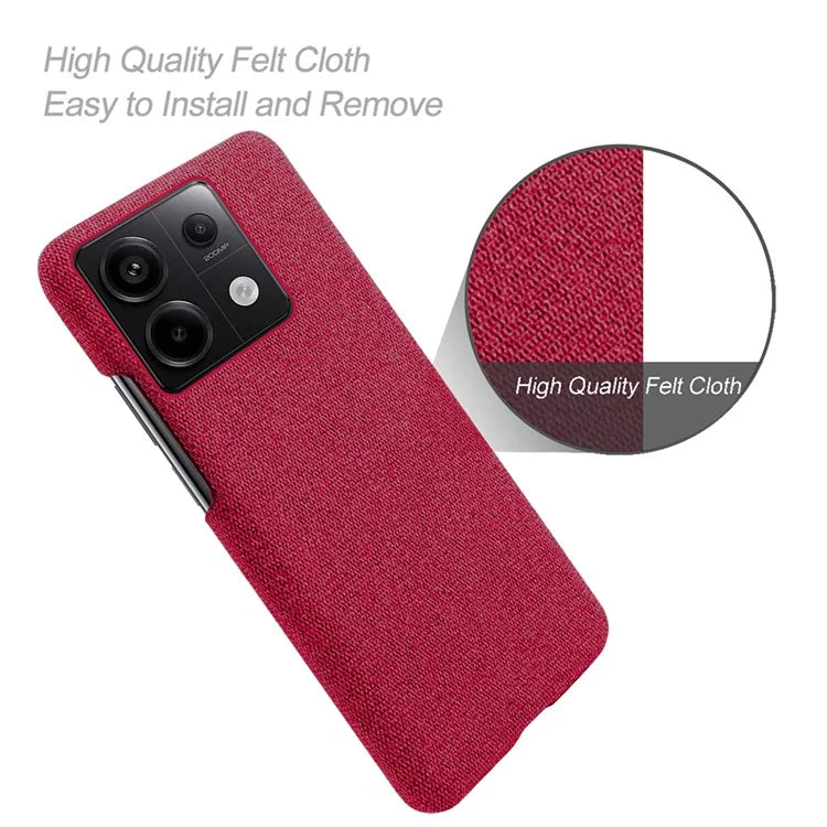 For Xiaomi Redmi Note 13 Pro 5G / Poco X6 5G Case Shockproof Phone Cover Cloth+PC Mobile Phone Shell
