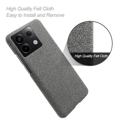 For Xiaomi Redmi Note 13 Pro 5G / Poco X6 5G Case Shockproof Phone Cover Cloth+PC Mobile Phone Shell