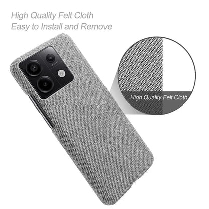 For Xiaomi Redmi Note 13 Pro 5G / Poco X6 5G Case Shockproof Phone Cover Cloth+PC Mobile Phone Shell