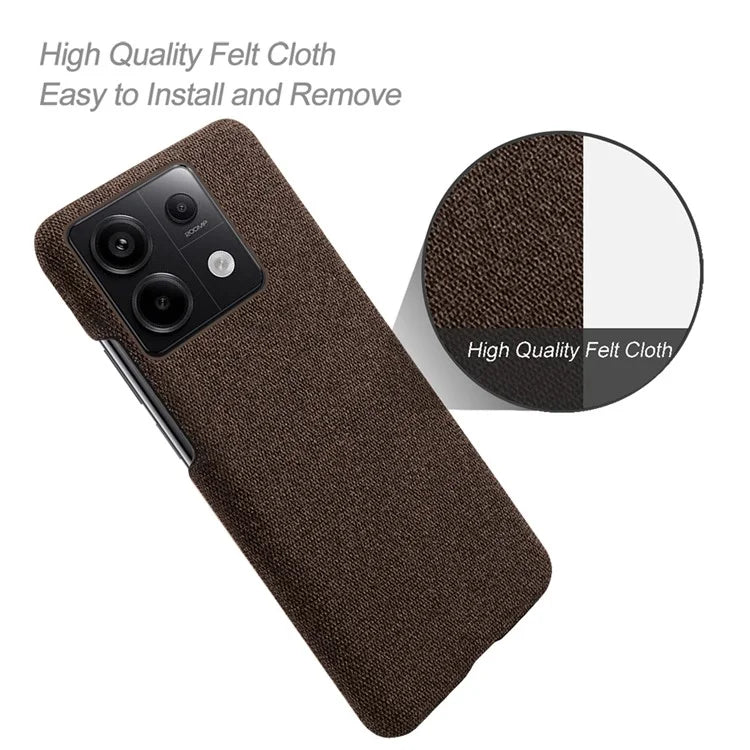 For Xiaomi Redmi Note 13 Pro 5G / Poco X6 5G Case Shockproof Phone Cover Cloth+PC Mobile Phone Shell