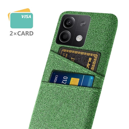 Hard PC+Cloth Phone Cover for Xiaomi Redmi Note 13 5G Case Dual Card Slot Protective Phone Case